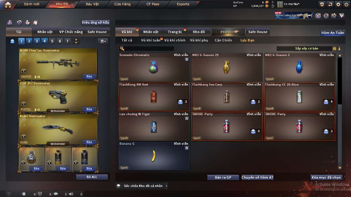 shop acc cf uy tin gia re